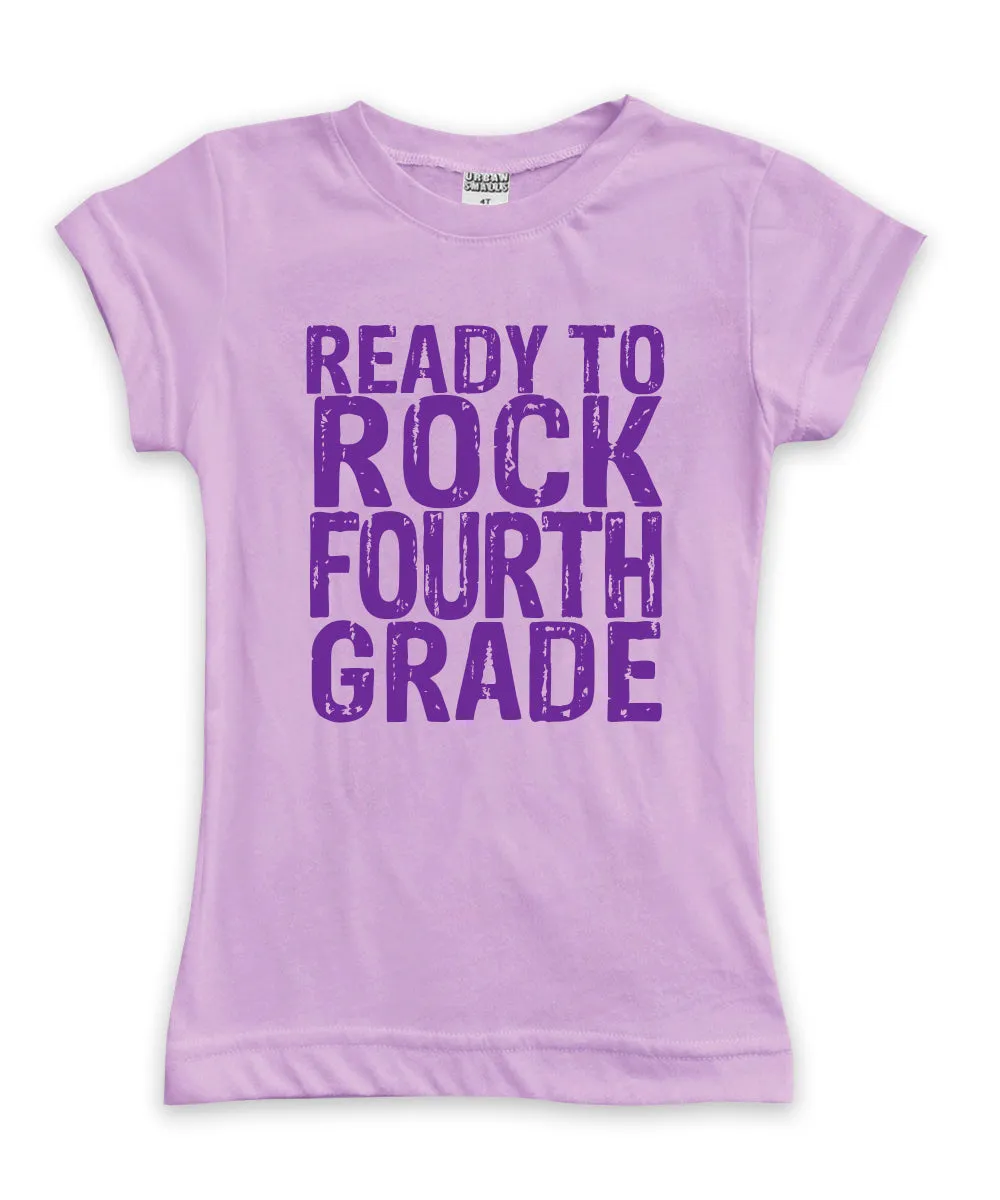 'Ready to Rock Fourth Grade' Fitted Tee