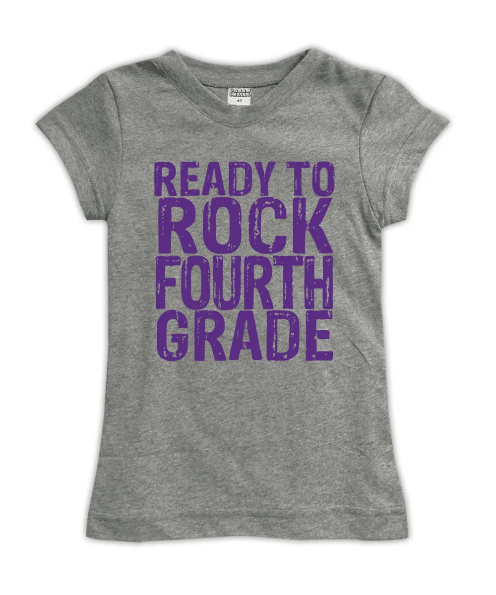 'Ready to Rock Fourth Grade' Fitted Tee