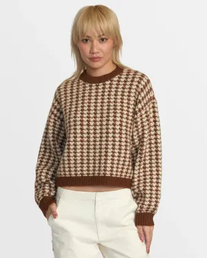 RVCA PREP SWEATER - MOCHA BISQUE