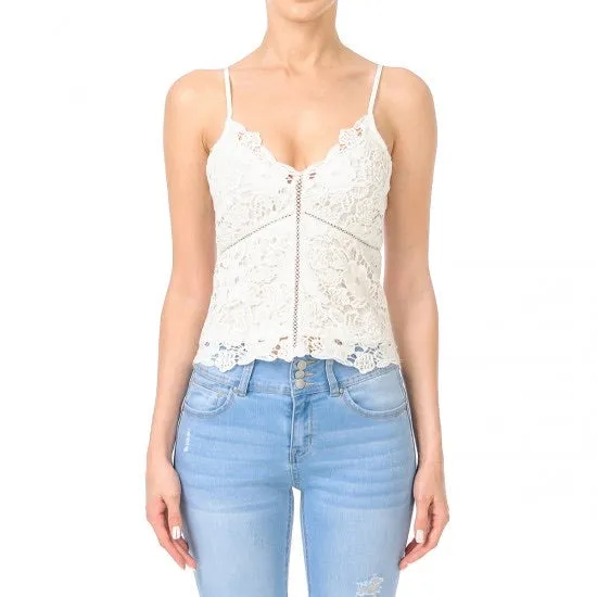 Scalloped Lace Cami Top