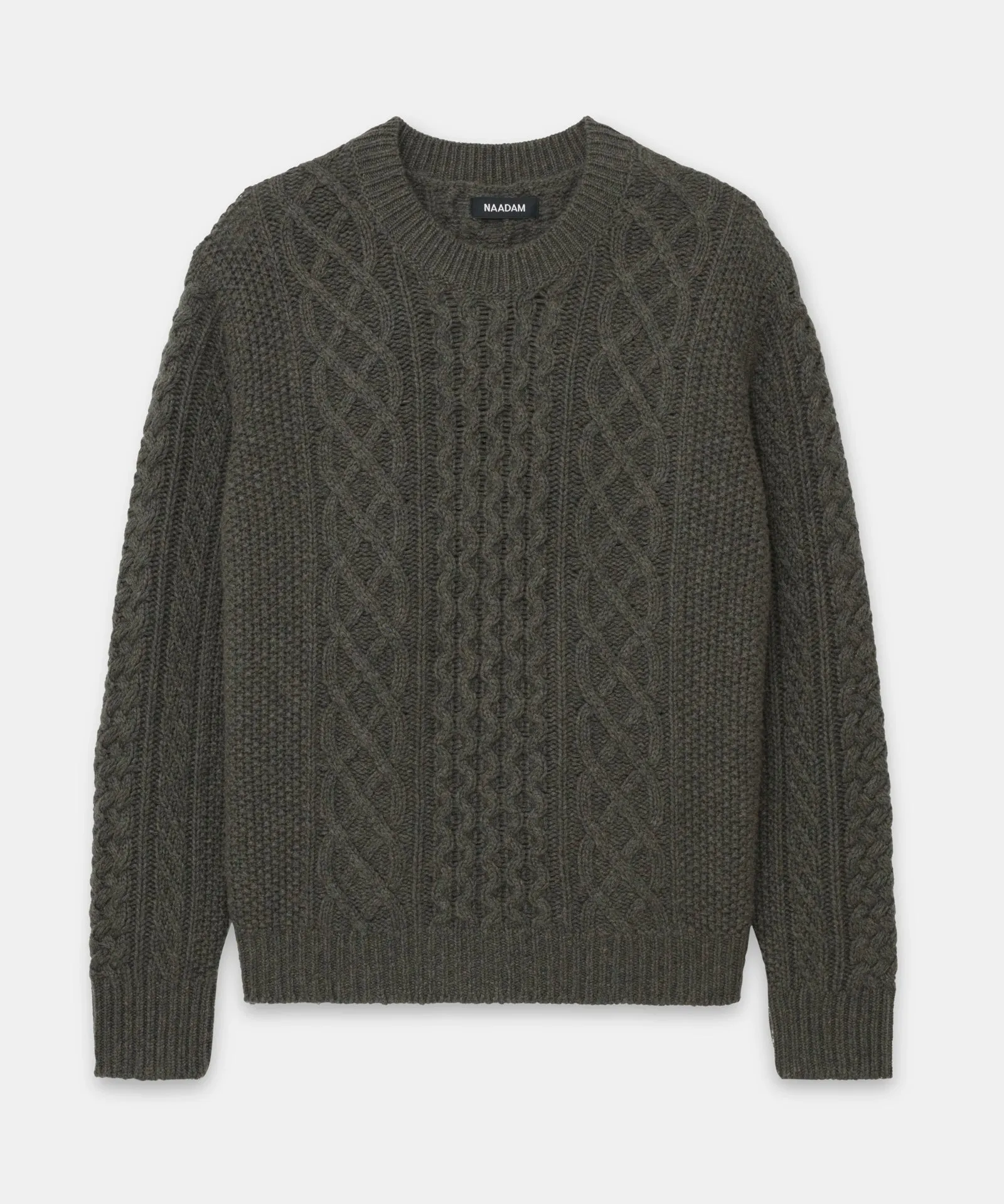 Super Luxe Cashmere Cable Crewneck Sweater