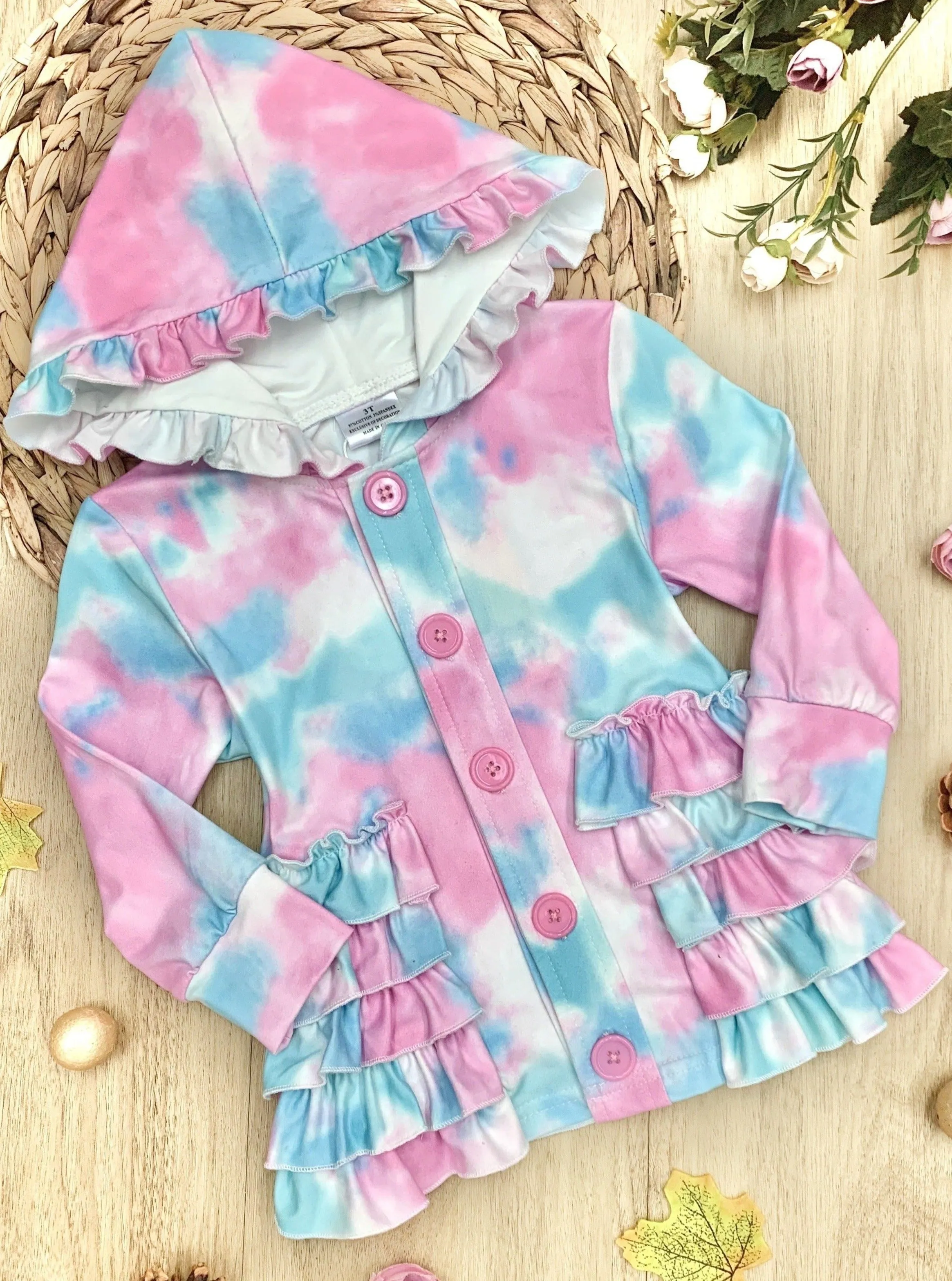 Terrific Tie Dye Hoodie Cardigan