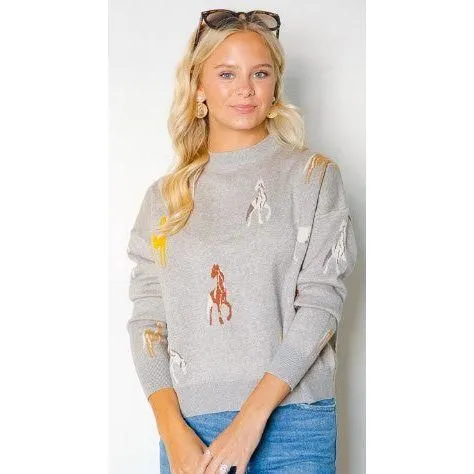 THML Equestrian Horse Knit Sweater