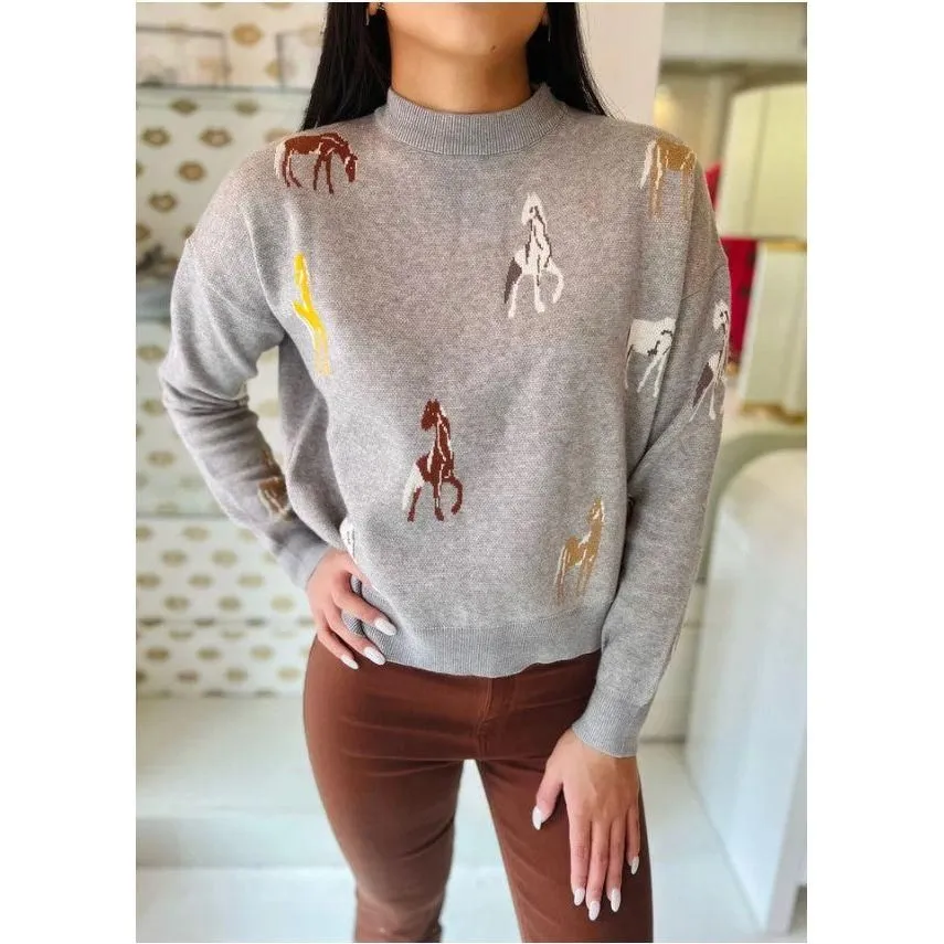 THML Equestrian Horse Knit Sweater