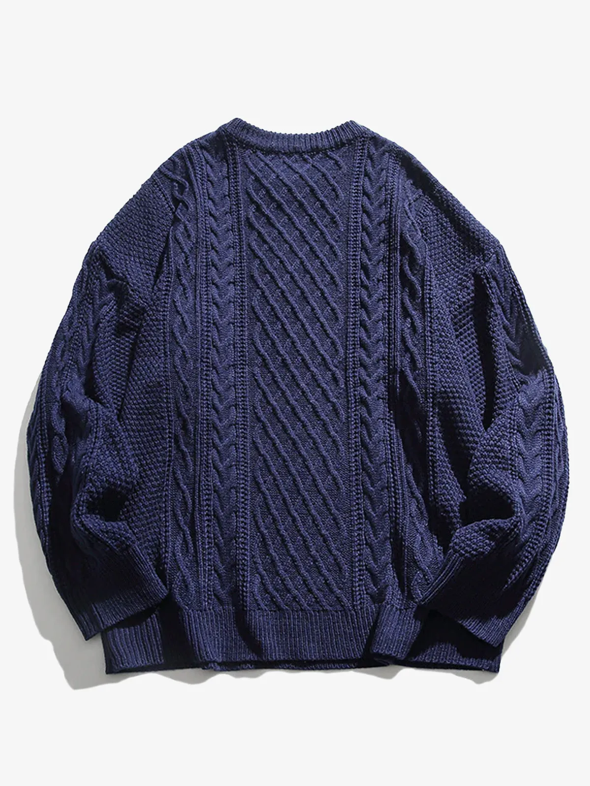 Twist Crew Neck Knitted Sweater