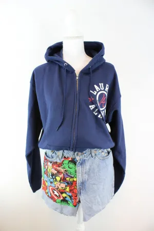 Vintage Blue Lauren Zip Hoodie (L)