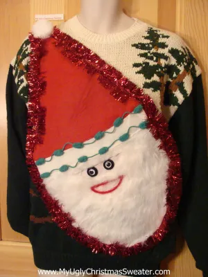 Wacky Santa Ugly Christmas Sweater Pullover